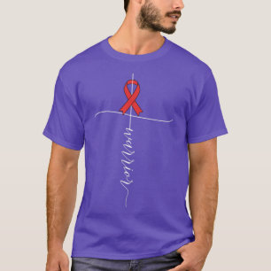 Endometrial Cancer Awareness Warrior Peach Ribbon T Shirt