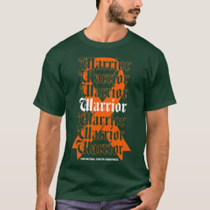 Endometrial Cancer Awareness Warrior Peach Ribbon T Shirt