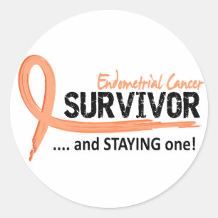 Endometrial cancer för överlevande 8 runt klistermärke