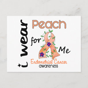 Endometrial cancer I Bära Peach för me 43 Vykort