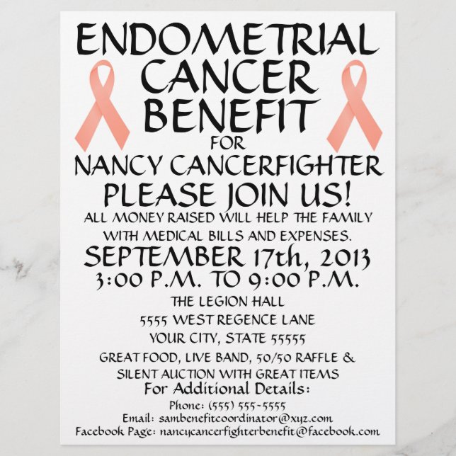 Endometrial cancer Ribbon Benefit Flyer (Framsidan)