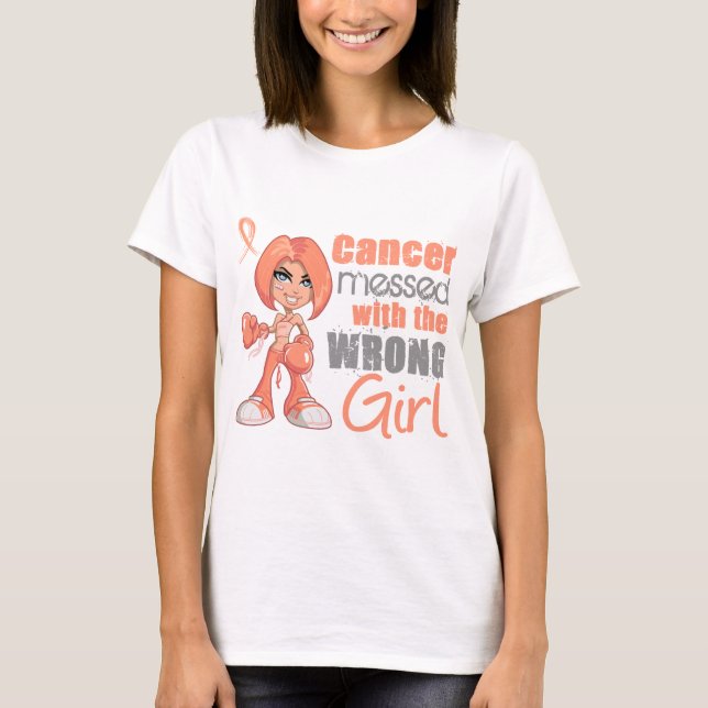 Endometrial cancer röra med den fla flickan t-shirt (Framsida)