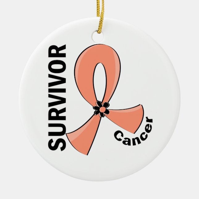 Endometrial Cancer Survivor 12 Julgransprydnad Keramik (Framsidan)