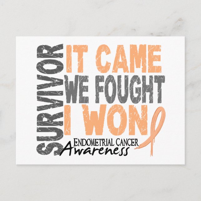 Endometrial Cancer Survivor det kom som vi stötte  Vykort (Framsida)