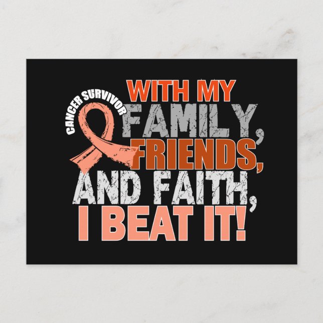 Endometrial Cancer Survivor Family Friends Faith Vykort (Framsida)