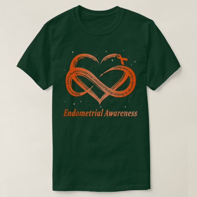 Endometrial Cancer Warrior T Shirt (Design framsida)