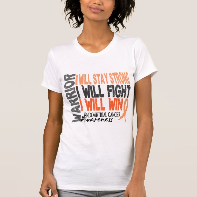 Endometrial cancerkrigare tee shirt (Framsida)