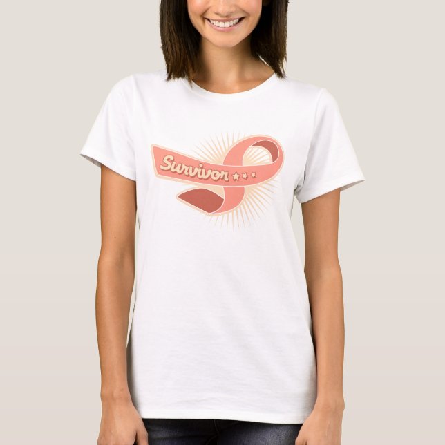 Endometrial canceröverlevandeband t shirt (Framsida)