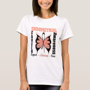 Endometrial medvetenhetfjäril t-shirt