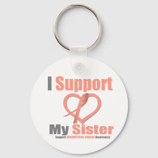 Endometrialcancer jag stöder min syster nyckelring (Framsida)