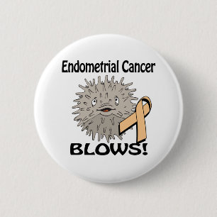 Endometriecancer Slår Medvetenhet Design Knapp