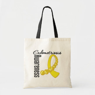 Endometrios Awareness Gemstone Ribbon Tygkasse