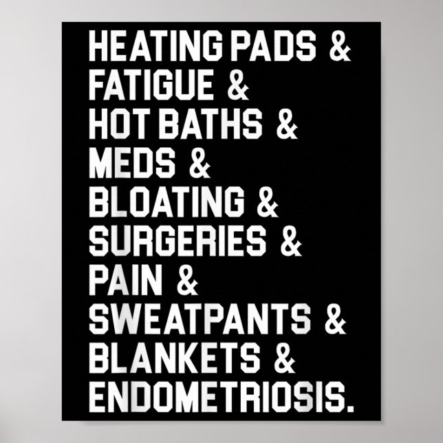 Endometrios Awareness Gift Heating Dynors Pain Ade Poster (Framsidan)