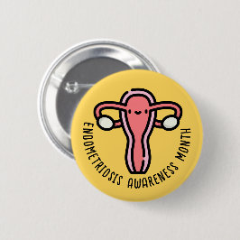 Endometrios Awareness Månad Knapp