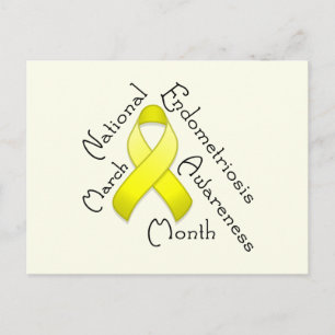 Endometrios Awareness Månad Light Postcard Vykort