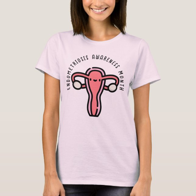 Endometrios Awareness Månad T Shirt (Framsida)
