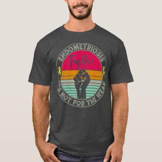 Endometrios Awareness Retro Fighter Warrior T Shirt