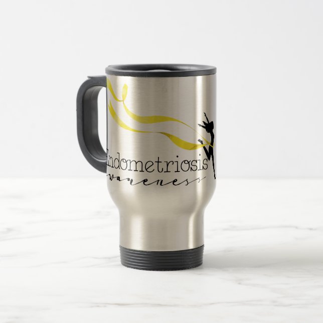 Endometrios Awareness Travel/Commuter Mugg (Framsida vänster)