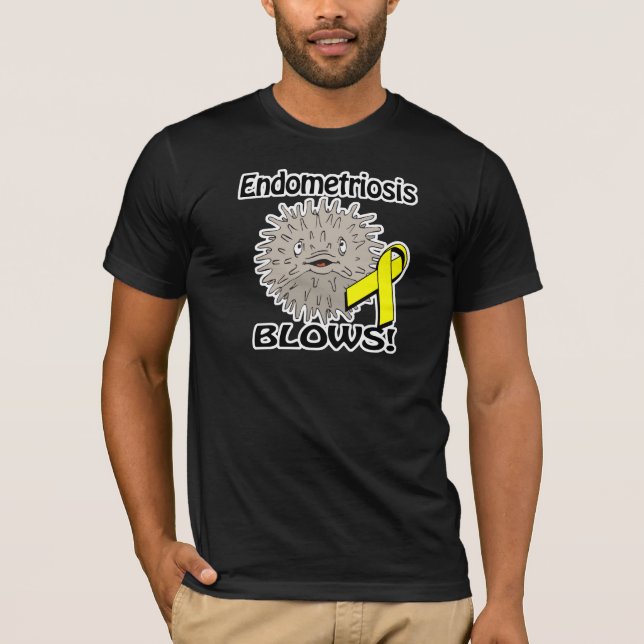 Endometrios Blåmedvetandegörande design Tee Shirt (Framsida)