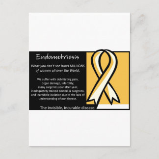 Endometrios- Gult Ribbon Vykort