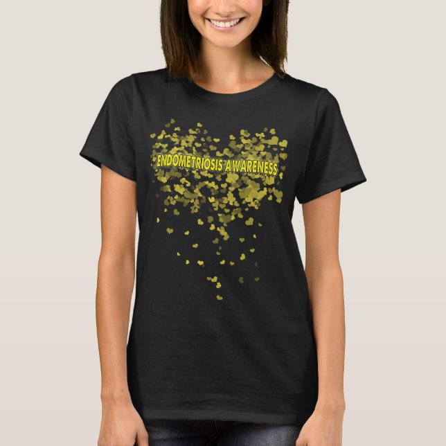 endometrios hjärta t shirt (Framsida)