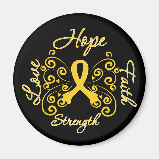 Endometrios Hope Motto Butterfly Magnet (Framsidan)