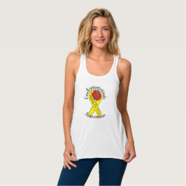 Endometrios Medvetenhet om kvinnors Tanktop i Bell Linne Med Racerback