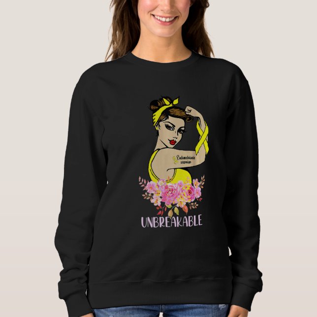 Endometrios Warrior Unnedbrytable Arm Tattoo Stron T Shirt (Framsida)
