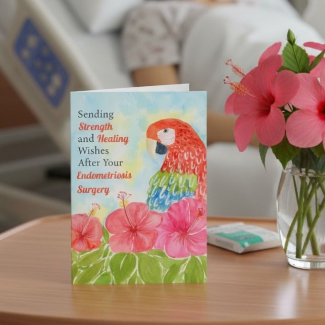 Endometriosis Healing Scarlet Macaws, Hibiscus Kort (Skapare uppladdad)