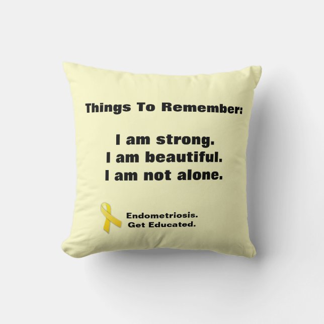 Endometriosis:  Saker till Remember kudder Kudde (Framsida)