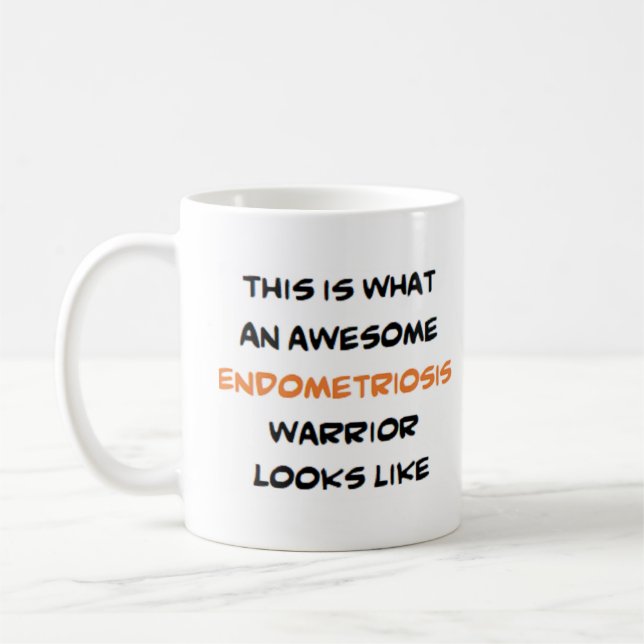 endometriosis warrior, awesome kaffemugg (Vänster)