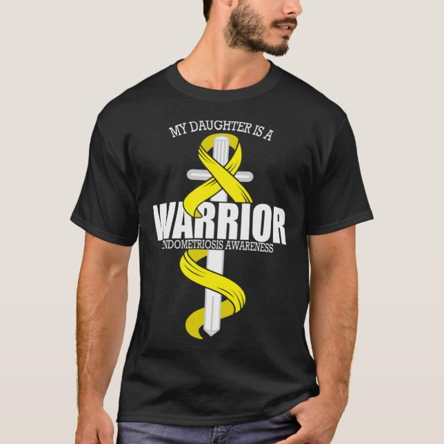 Endometriosis Warrior Daughter Endometriosis Aware T Shirt (Framsida)