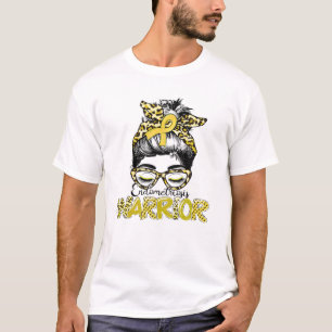 Endometriosis Warrior Messy Bun T Shirt