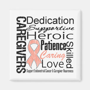 Endometrium Cancer Caregivers Collage Magnet