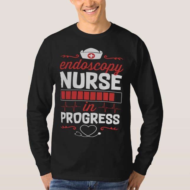 Endos Nurse In Progress Nursing School Student Col T Shirt (Framsida)