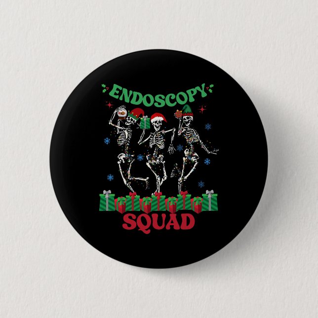 Endoscopy Nurse Squad jul Skeleton Dancing G Knapp (Framsida)
