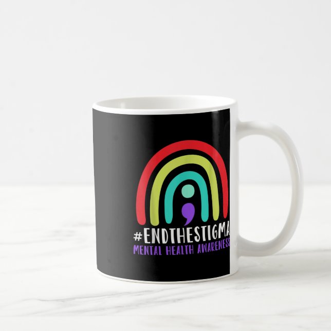 #endthestigma - Mental Health Awareness Semiolon Kaffemugg (Höger)