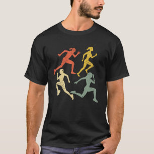 Endurance Retro Running Old school Idrottsmans Vin T Shirt