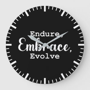 Endure, Embrace, Evolve - Gym, Hustle, Success Stor Klocka