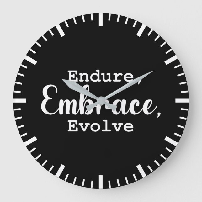 Endure, Embrace, Evolve - Gym, Hustle, Success Stor Klocka (Framsida)
