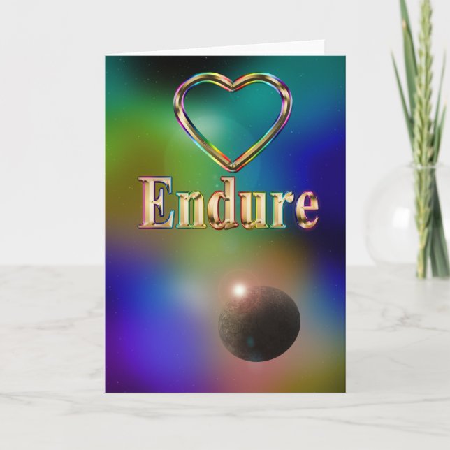 Endure Encouragement universum cosmos rainbow Kort (Framsida)