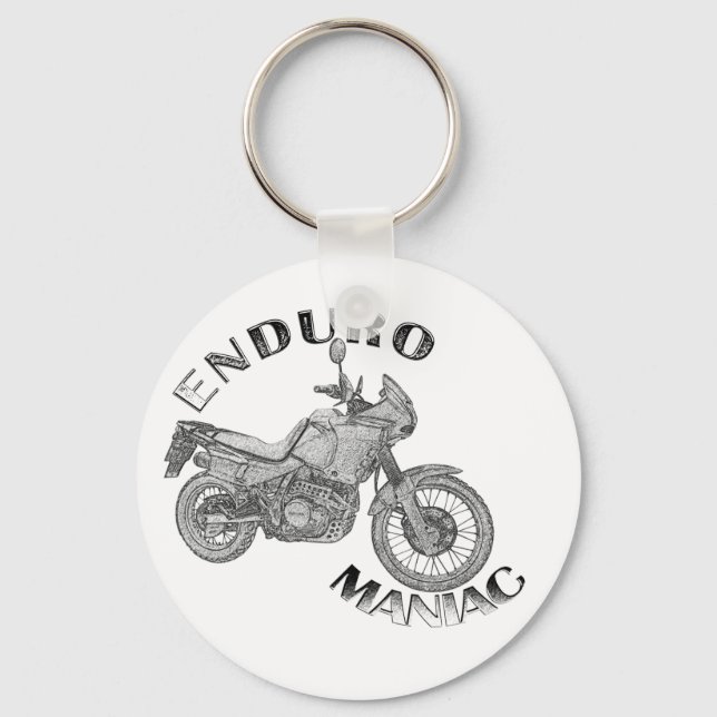 Enduro Maniac - Biker Nyckelring (Framsida)