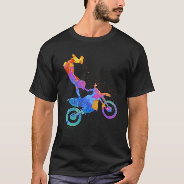 Enduro Motorcycle Graphic T Shirt (Framsida)