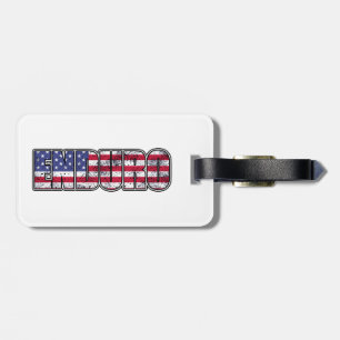 Enduro Mountain Biking American Flagga Bagagebricka