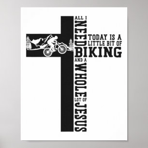 Enduro Mtb Mountainbike Ridning Nerförsbacke Krist Poster