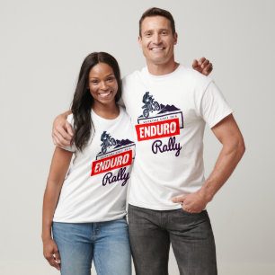 Enduro Rally Motorcykel T-Shirt Äventyr