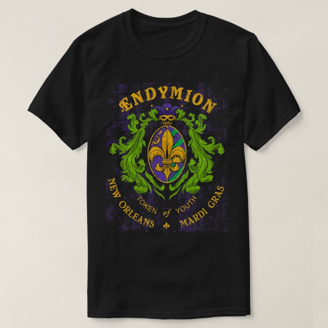 Endymion Krewe Mardi Gras Costume för manar & Wome T Shirt (Design framsida)