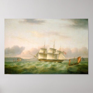 Endymion Plymouth av Thomas Luny Poster