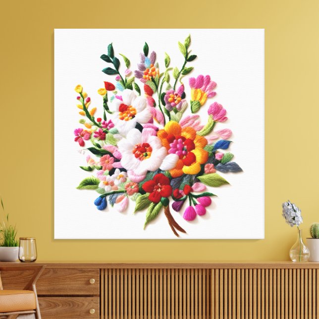 Energetic Bloom Wall Décor Sacred Geometry Art Canvastryck (Insitu (Vardagsrum))