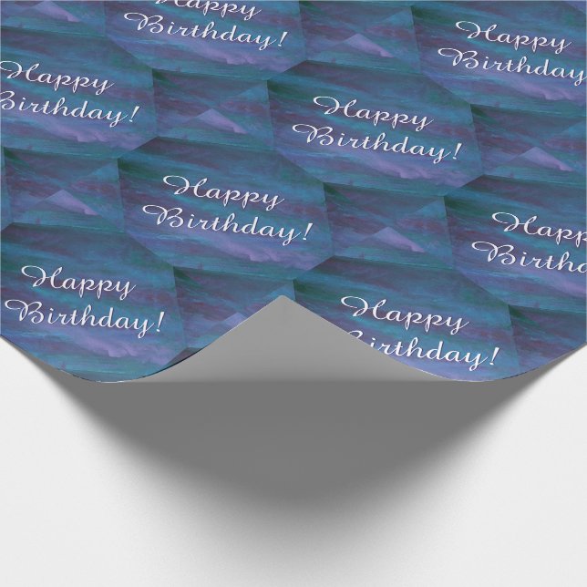 Energetic Blue Lila Teal Texas Storm Birthday Presentpapper (Hörn)
